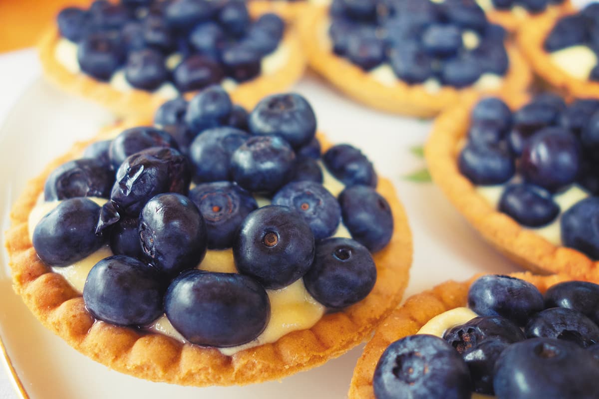 Delicious blueberry pies
